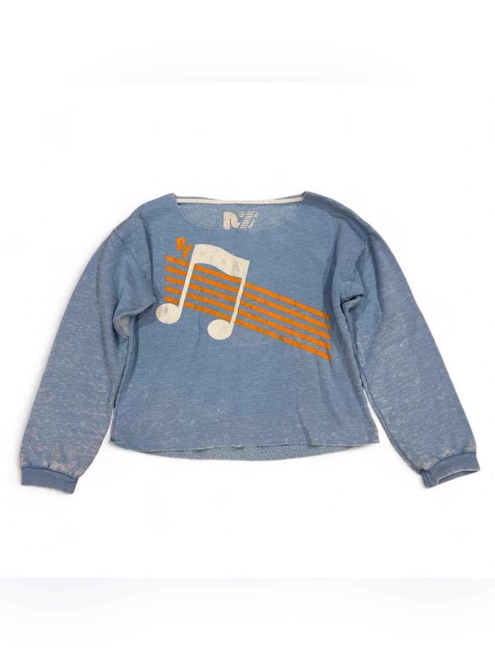 Y2K vintage Rebel Yell music makes me high burnout sweatshirt